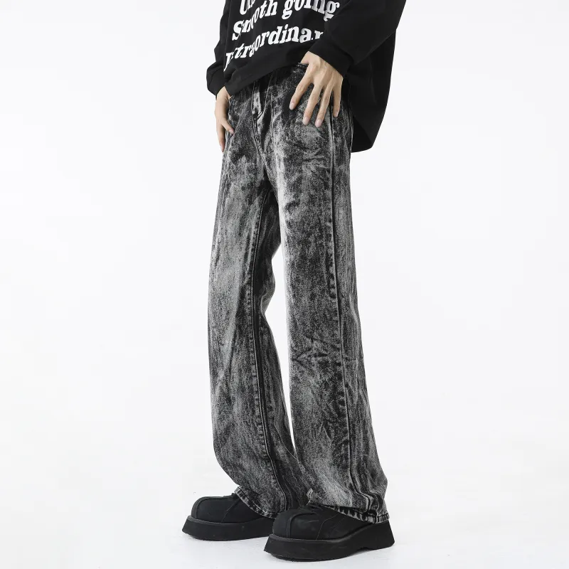 FORCEREPUBLIK Jeans Unisex Gray White-0