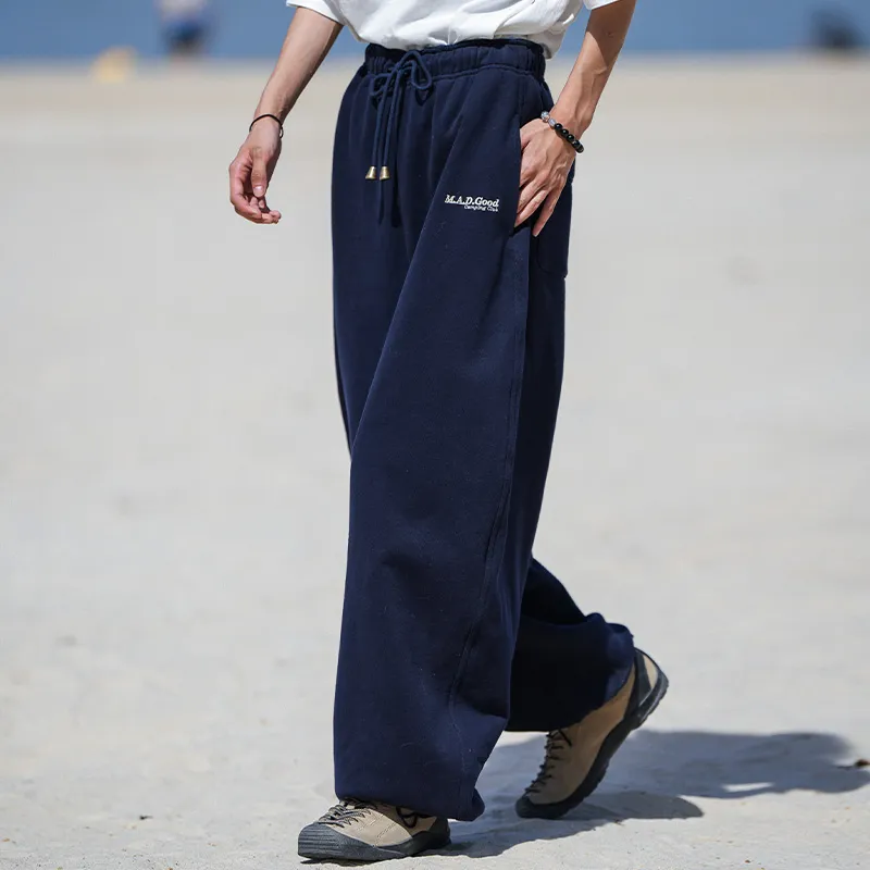 Madgood Casual Pants Unisex Navy Blue-5