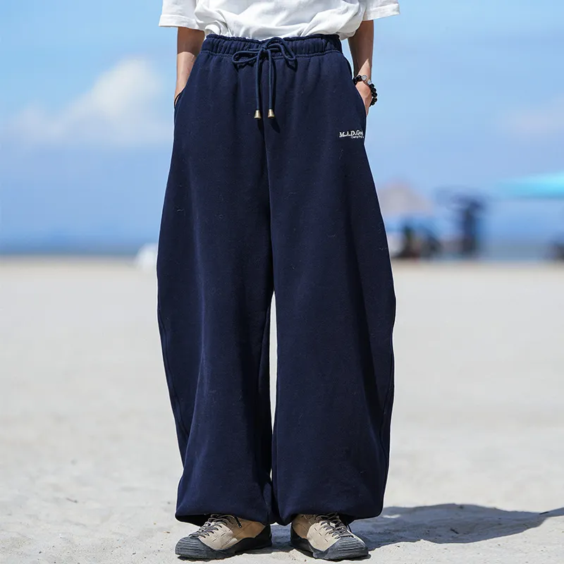 Madgood Casual Pants Unisex Navy Blue-2