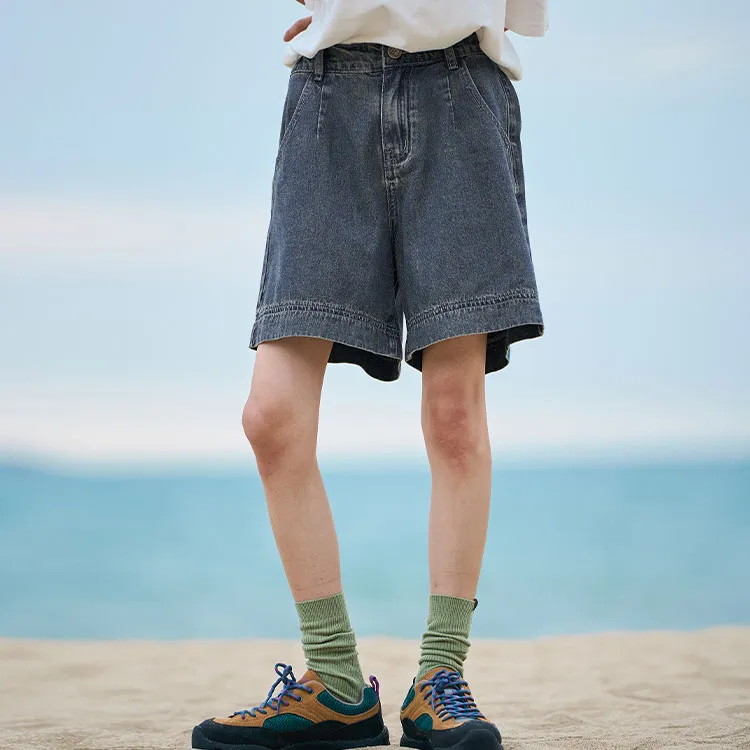 Madgood Denim Shorts Women's Light Blue-6