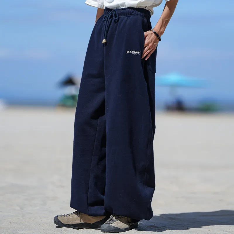 Madgood Casual Pants Unisex Navy Blue-3