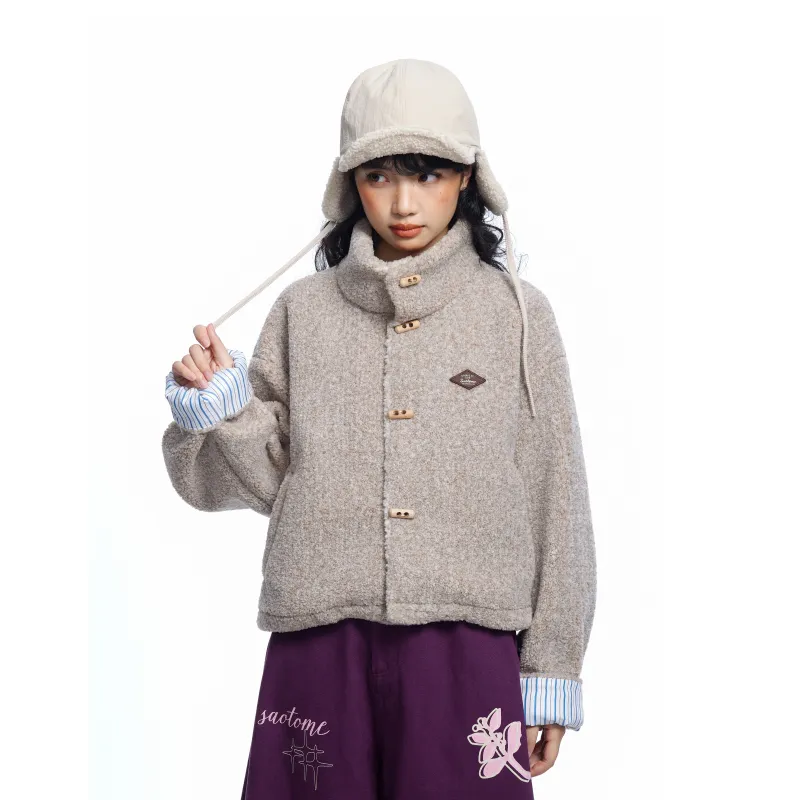 Saotome Velvet feel Coat Women's Multicolor-4