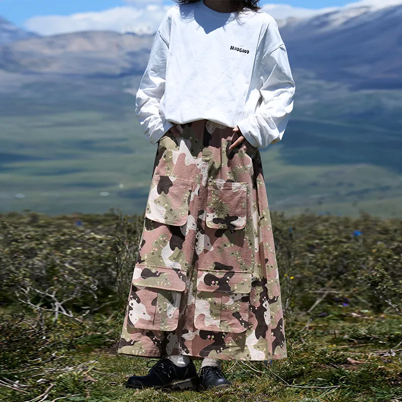 Madgood Casual Long Skirts Women's Pink-6