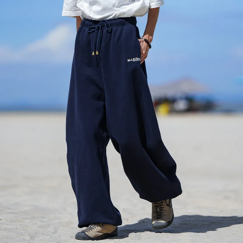 Madgood Casual Pants Unisex Navy Blue-4