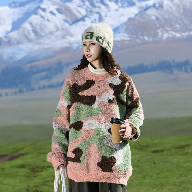 Madgood Sweater Unisex Pink Card Camouflage-2