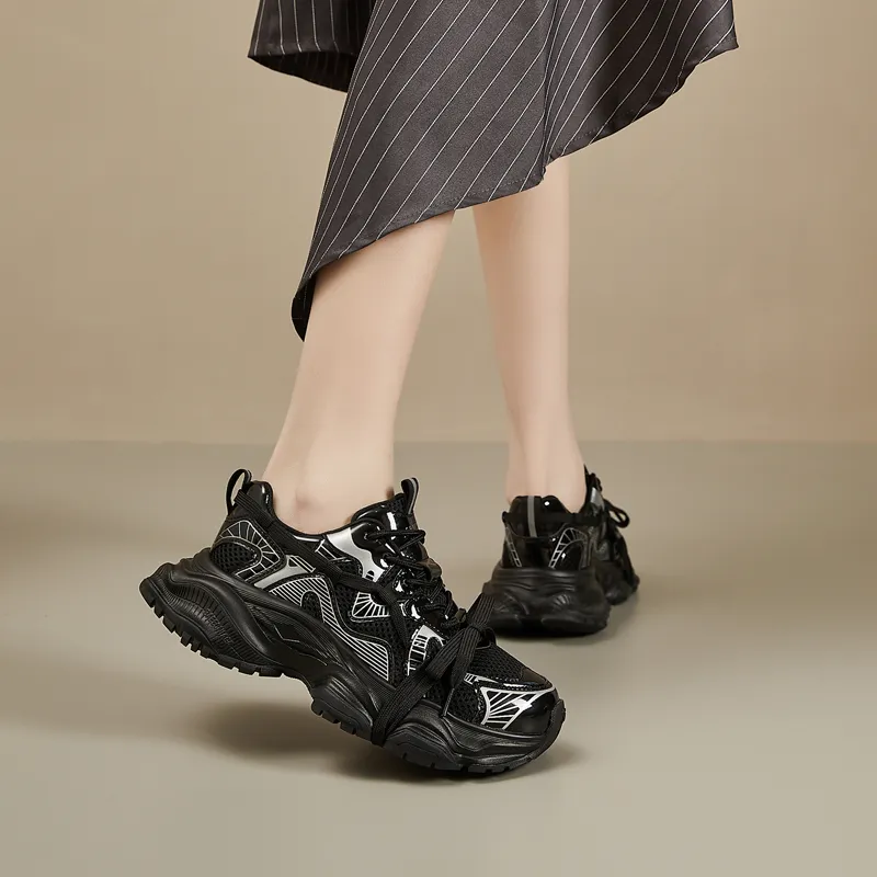 15 MINS Slip Resistant Low Top Chunky Sneakers Women's-13