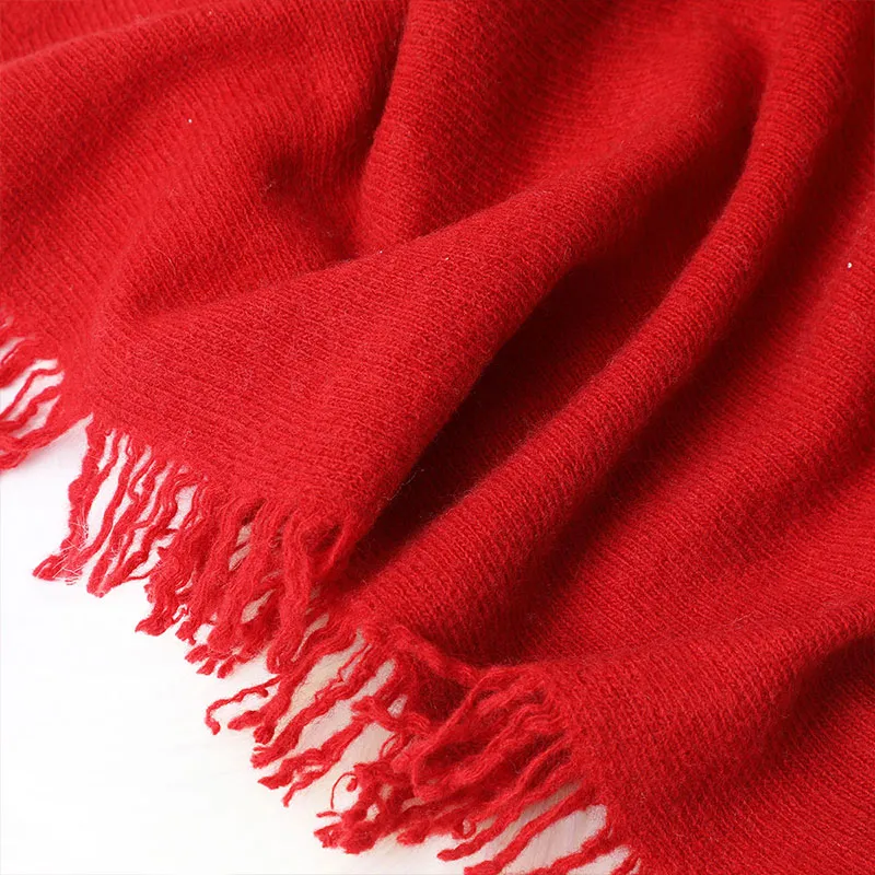 LE TISSERAND 100% Sheep Wool Knit Scarves Women's-2