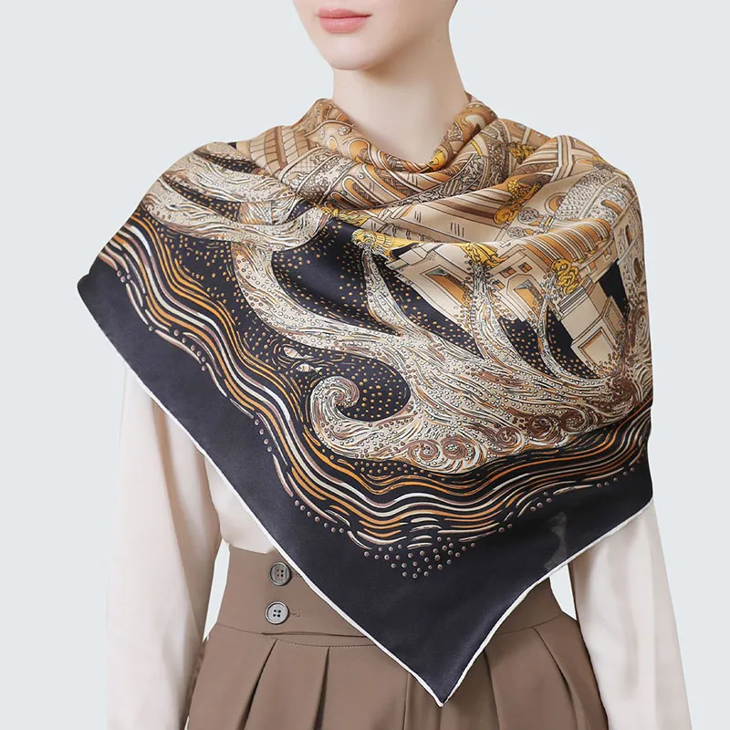 LE TISSERAND 100% Mulberry Silk Silk Scarves Women's-3