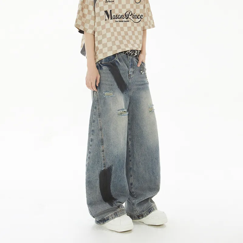 Cost Per Kilo Jeans Unisex Color Blocking-6