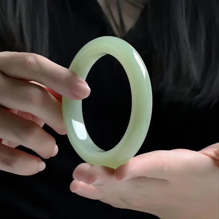 Royal Heaven's Choice Hetian Jade Bangles Green Jade Women's-1