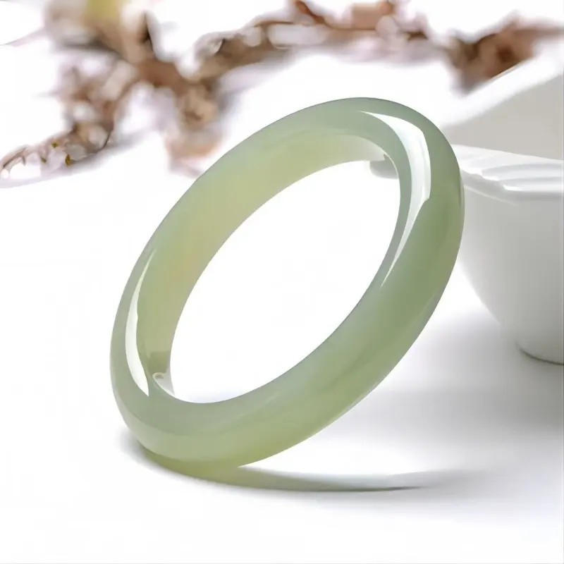 Royal Heaven's Choice Hetian Jade Bangles Green Jade Women's-2