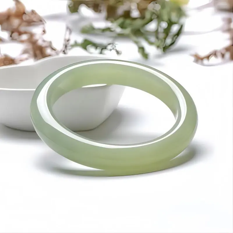Royal Heaven's Choice Hetian Jade Bangles Green Jade Women's-3
