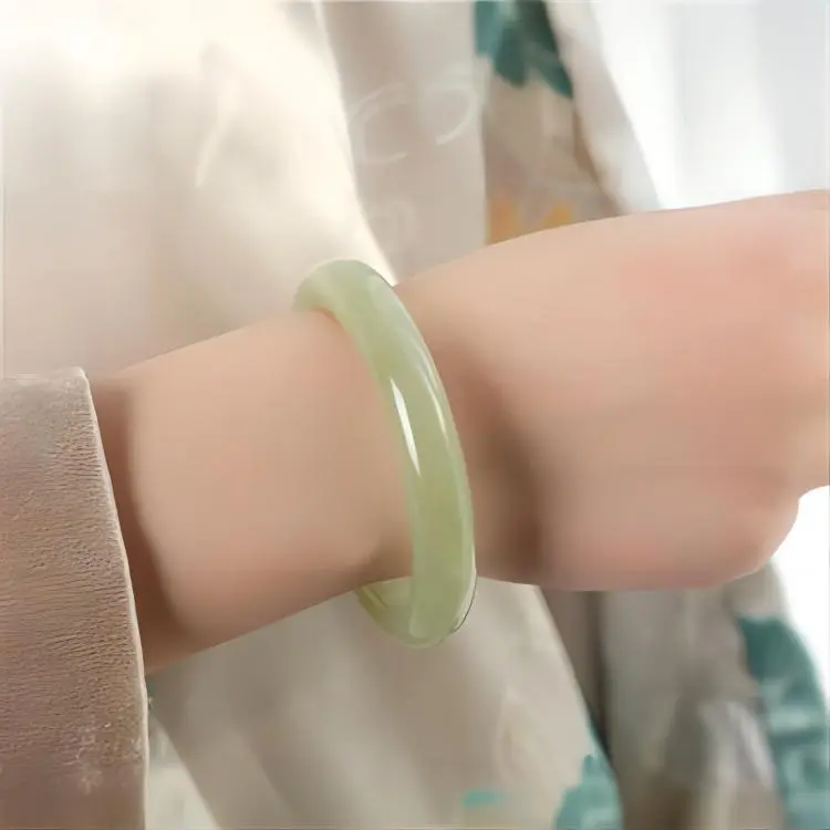 Royal Heaven's Choice Bangles Green Jade Women's-2