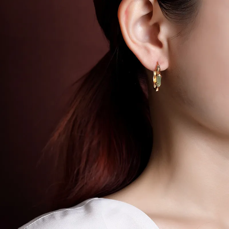 Royal Heaven's Choice Earrings Green Jade Unisex-1