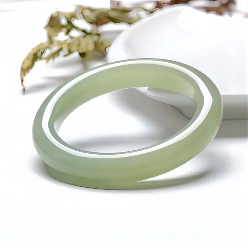 Royal Heaven's Choice Hetian Jade Bangles Green Jade Women's-4