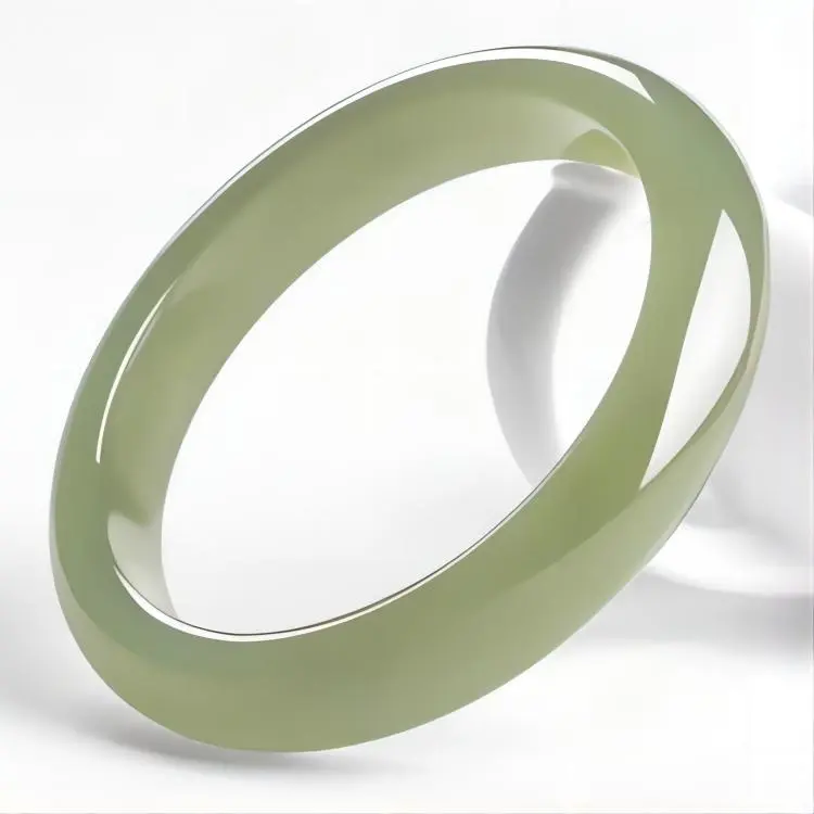 Royal Heaven's Choice Hetian Jade Bangles Green Jade Women's-4