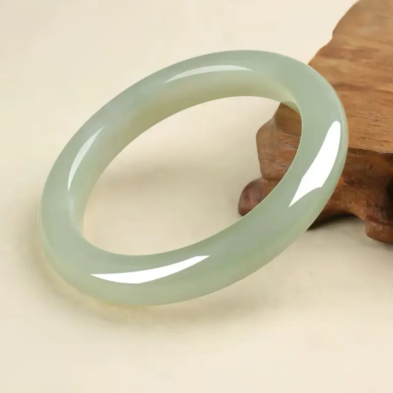Royal Heaven's Choice Hetian Jade Bangles Green Jade Women's-5