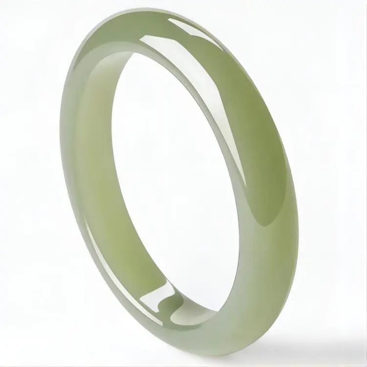 Royal Heaven's Choice Hetian Jade Bangles Green Jade Women's-3