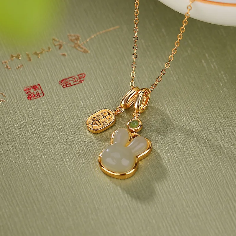 Royal Heaven's Choice Hetian Jade Pendants Pale Greenish White Jade Unisex-2