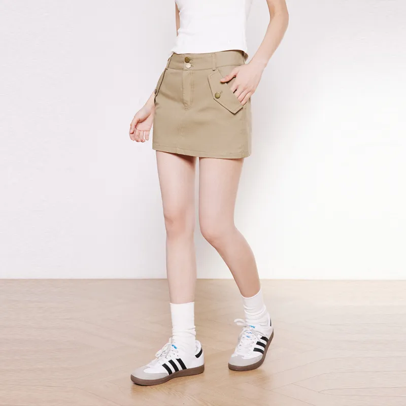 INRM Cargo Short Skirts Women's Khaki-6