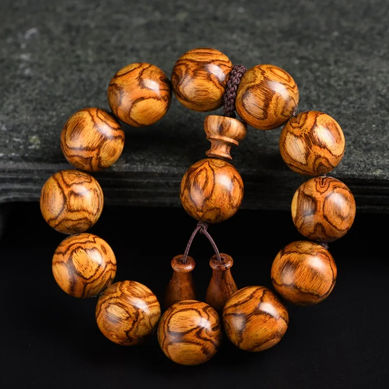 There Is You In The Long World Huanghuali Bracelets Unisex-5
