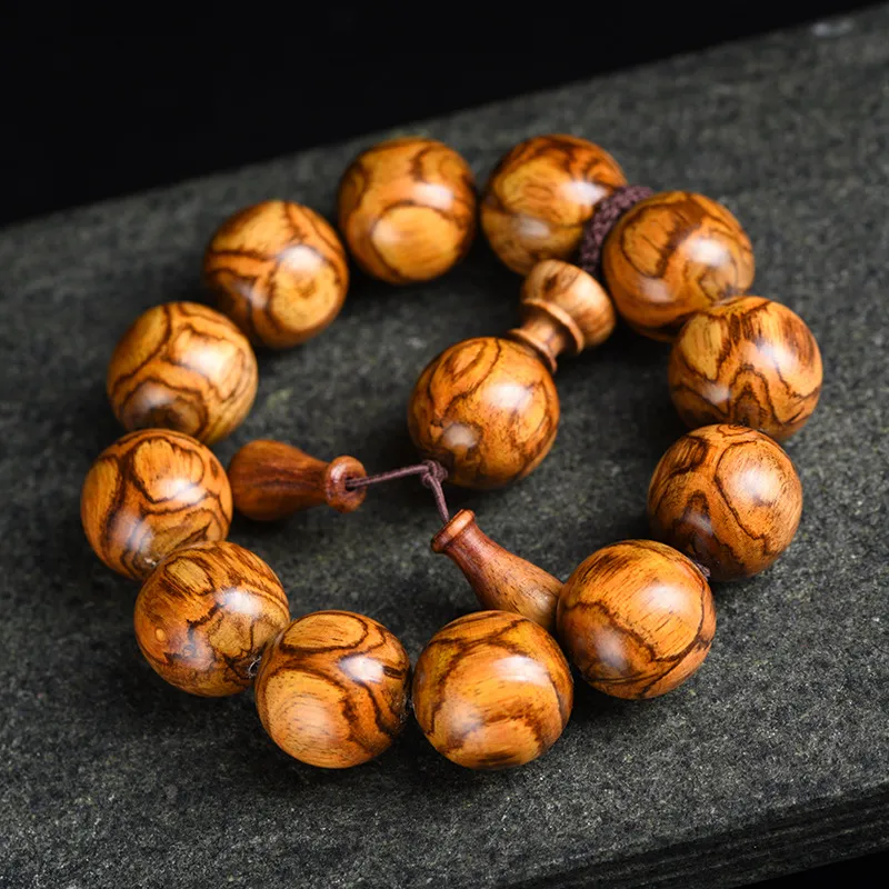 There Is You In The Long World Huanghuali Bracelets Unisex-15