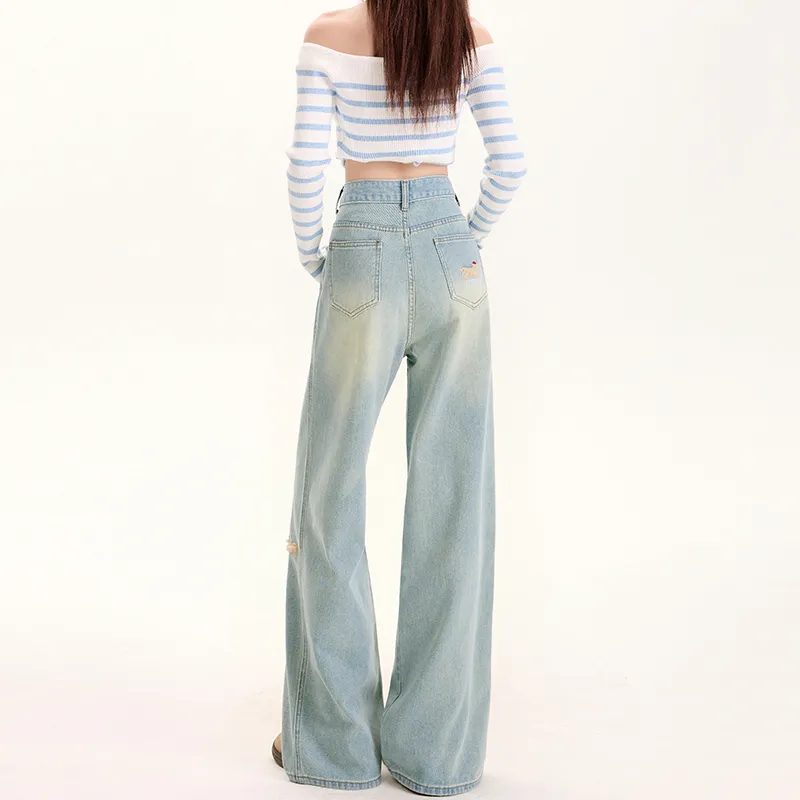 SNOOPY Jeans Women's Light Blue-1