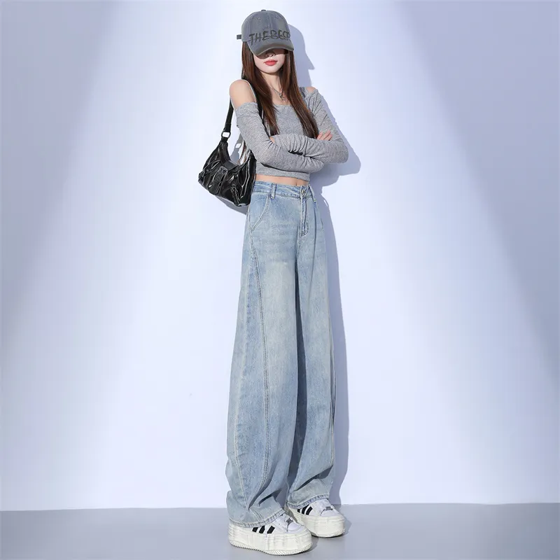 SNOOPY Jeans Women's Light Blue-3