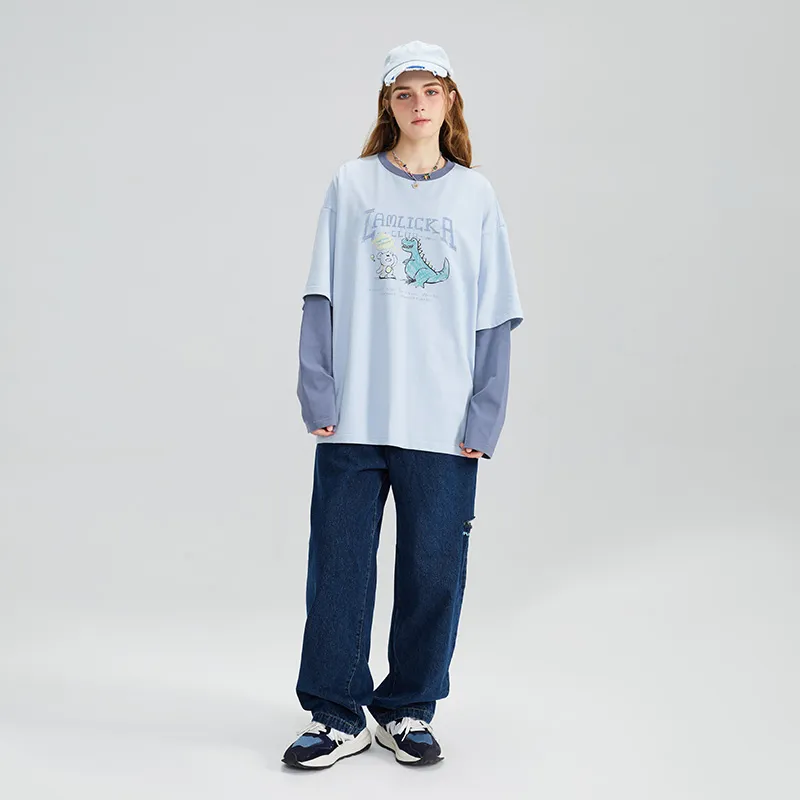 LAMLICKA T Shirts Unisex Blue-4