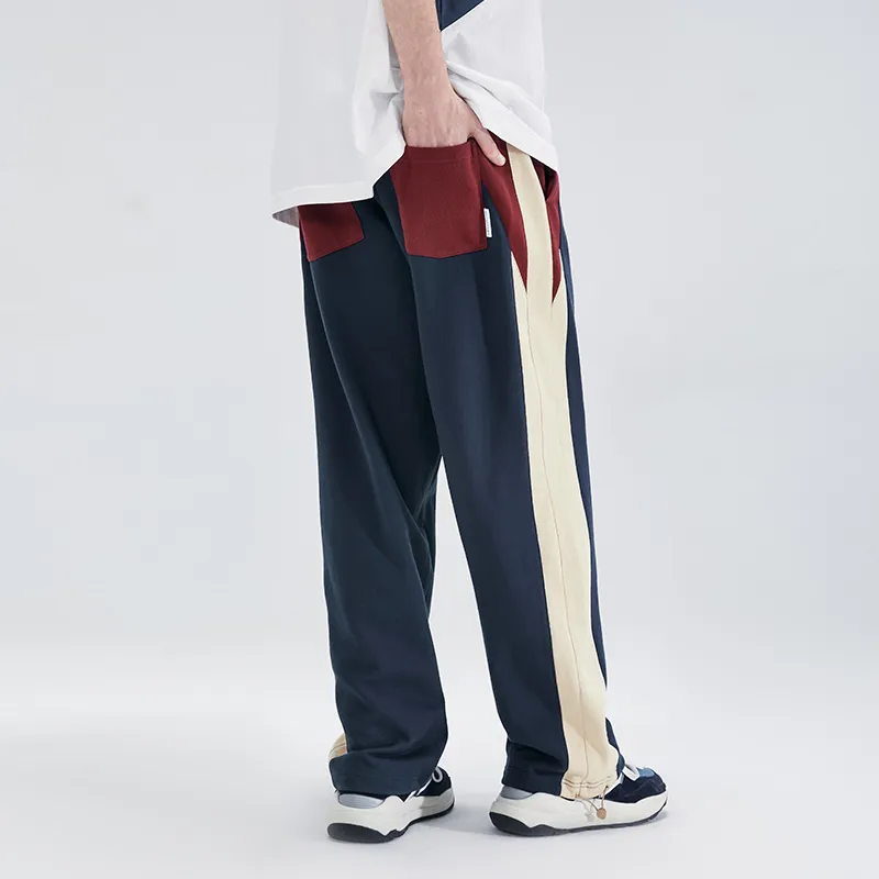 LAMLICKA Knitted Sweatpants Unisex Blue-4