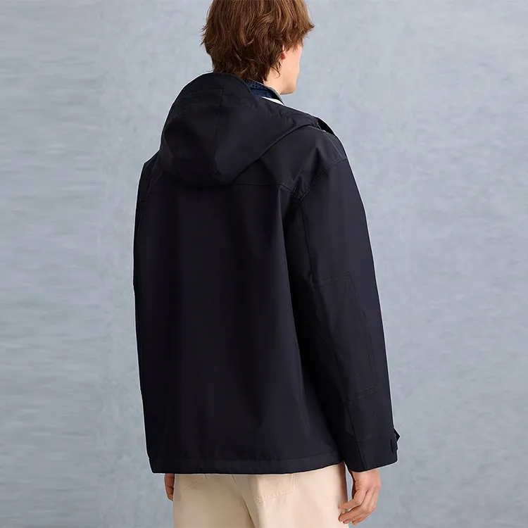 Teenie Weenie Men Trench Coat Unisex Navy Blue-2