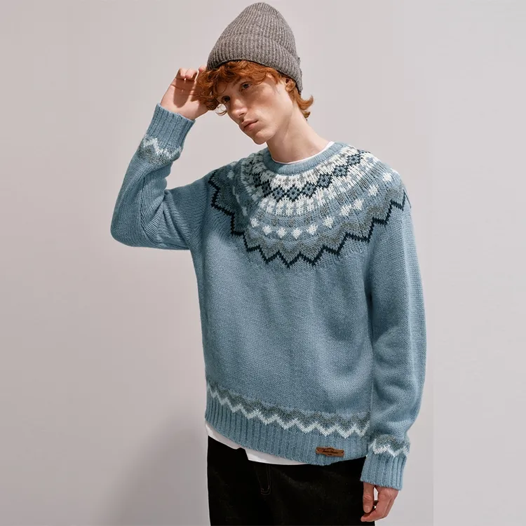 Teenie Weenie Men Sweater Unisex Blue-2