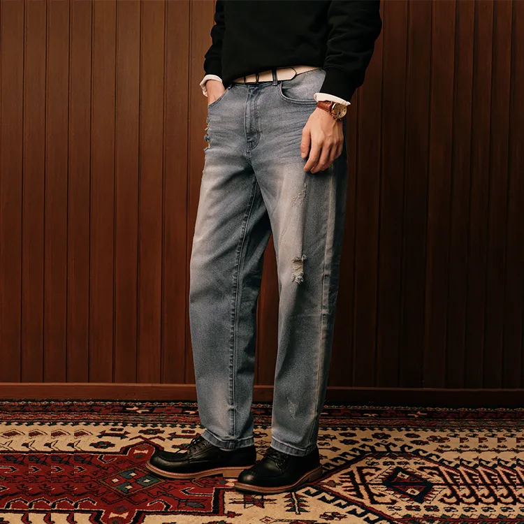 Teenie Weenie Men Denim Series Jeans Unisex Blue-4