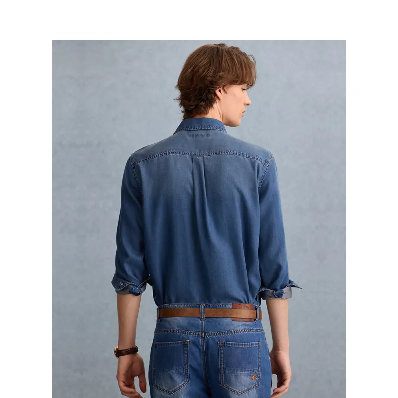 Teenie Weenie Men Shirts Unisex Medium Denim-6