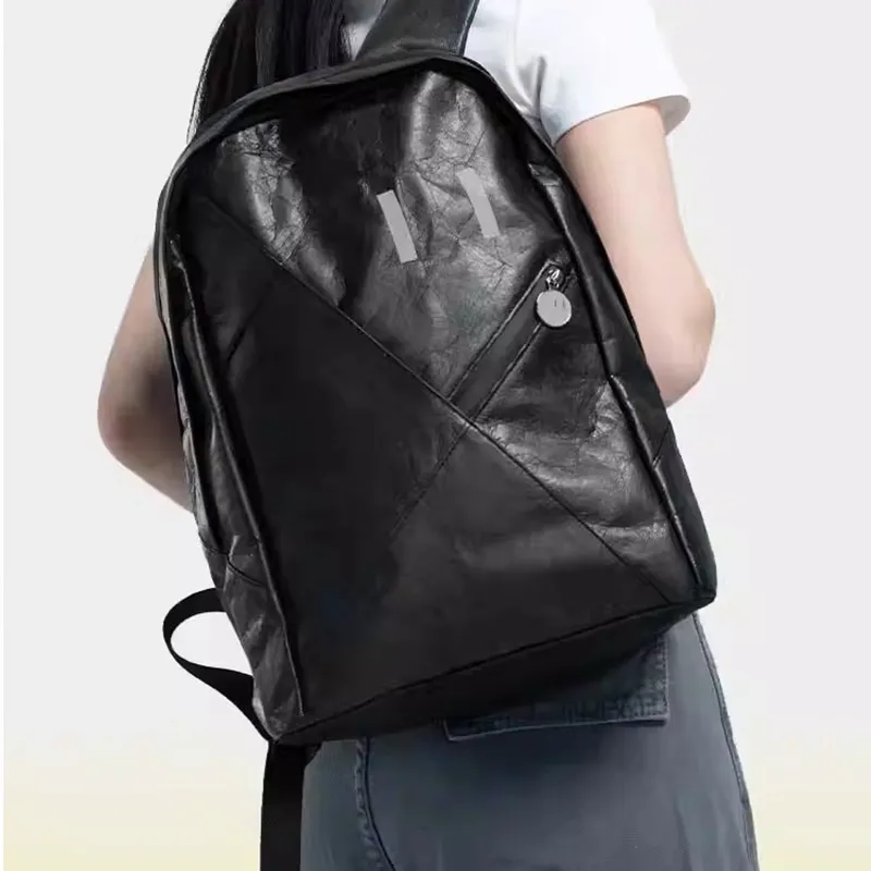 One Person's Planet DuPont Paper Backpack Medium Size Unisex Black-7