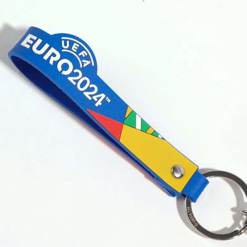 UEFA EURO 2024 Keychain Badge Zinc Alloy Mascot 36x29.5mm Soccer 17x17mm Unisex-7