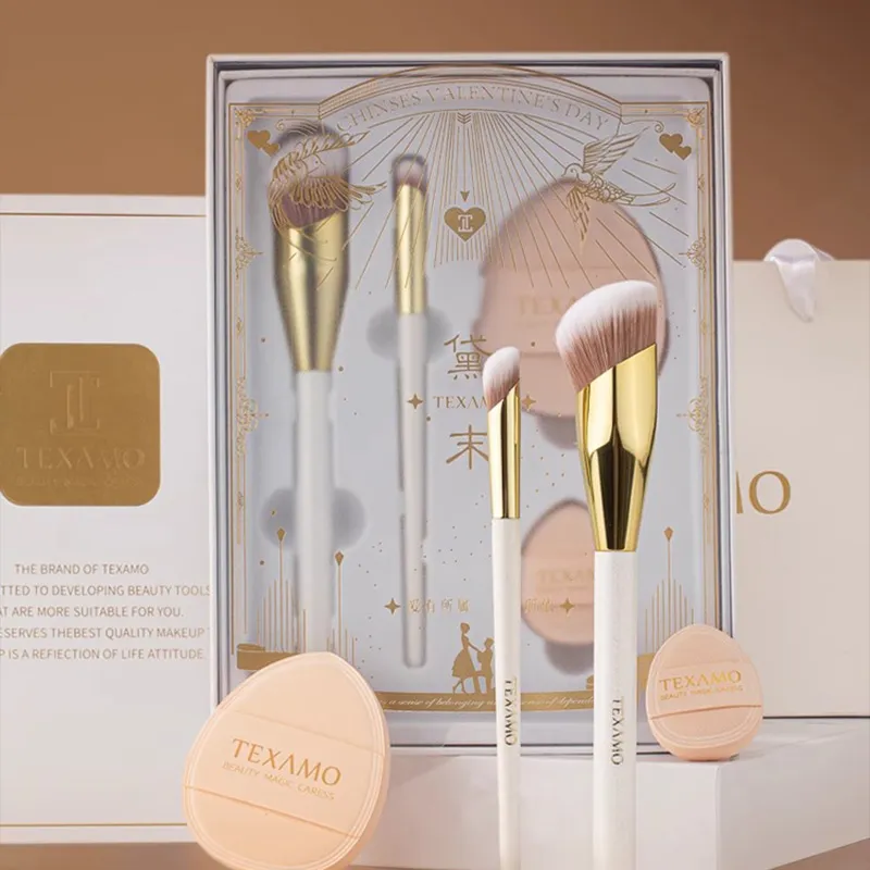 Texamo Star Wish Base Makeup Box Make up Tools Portable Soft Four Piece Set-5