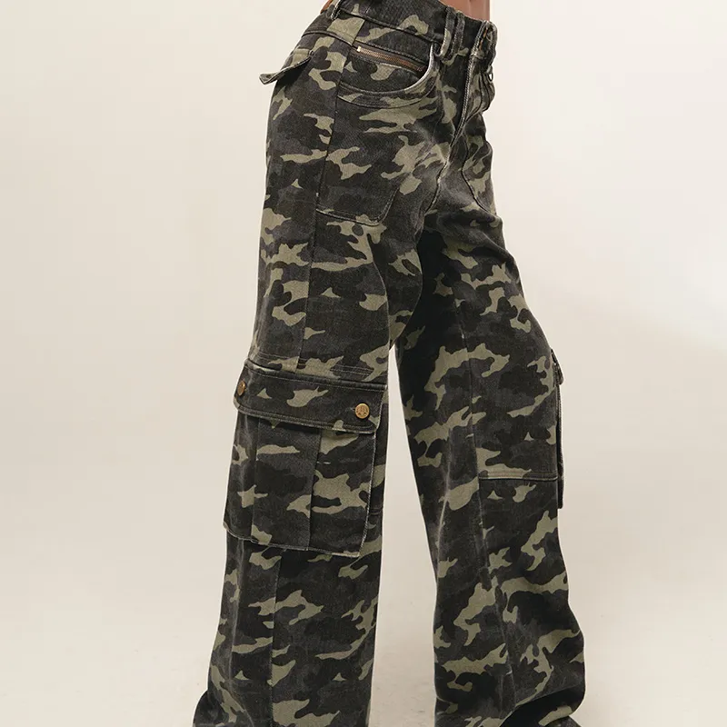 BEERBRO Casual Pants Women's Green Camouflage-2