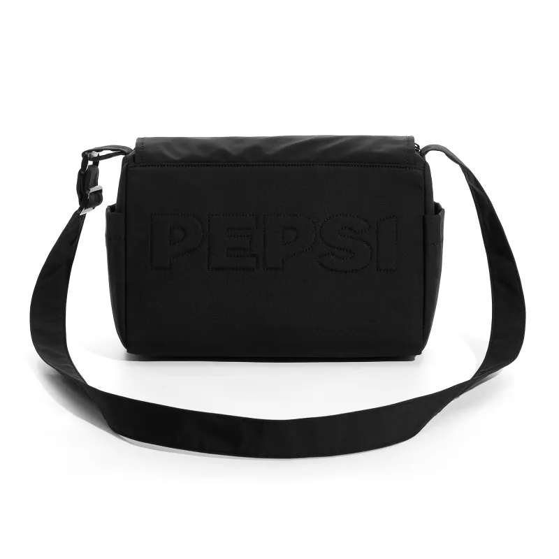Pepsi Fabric Backpack Crossbody Bag Shoulder Bag Envelope Bag Unisex Black/White-3
