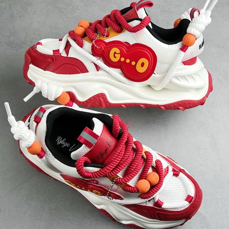 RIFUGIO VO' Anti Slip And Wear Resistant Height Increasing Low Top Chunky Sneakers Unisex-12