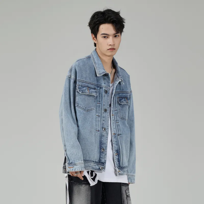 THINGYLAB Denim Jackets Unisex Blue-6