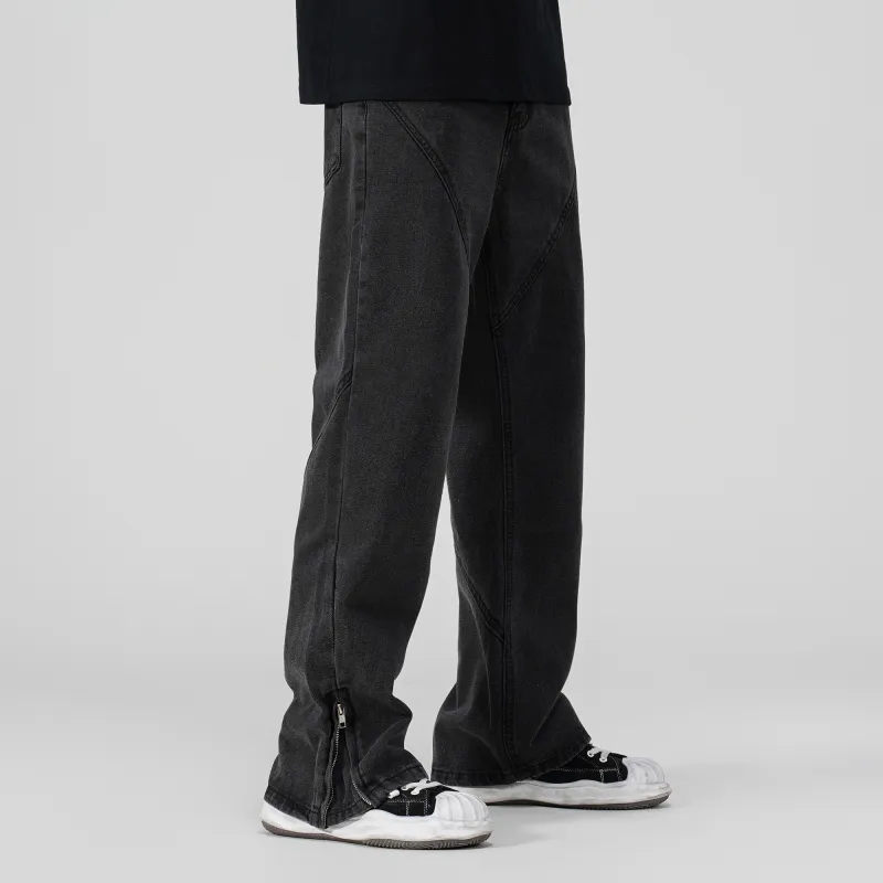 THINGYLAB Jeans Unisex Black Gray-4
