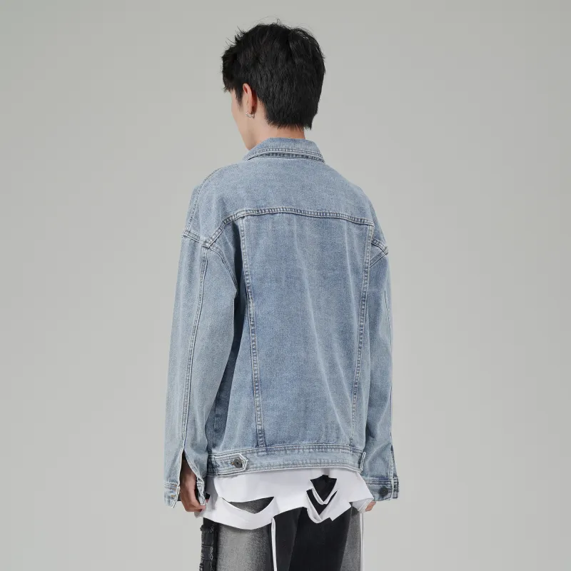 THINGYLAB Denim Jackets Unisex Blue-7