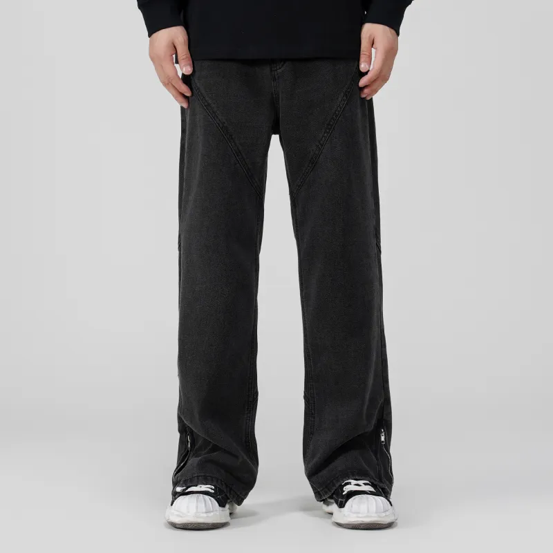 THINGYLAB Jeans Unisex Black Gray-7