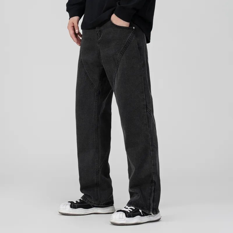 THINGYLAB Jeans Unisex Black Gray-8