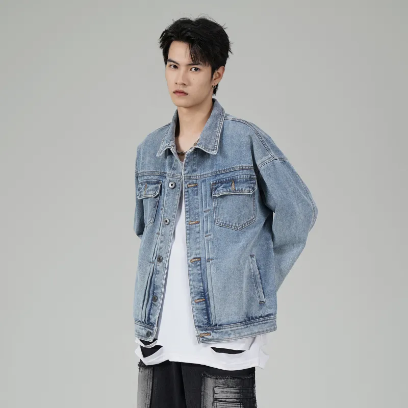 THINGYLAB Denim Jackets Unisex Blue-4