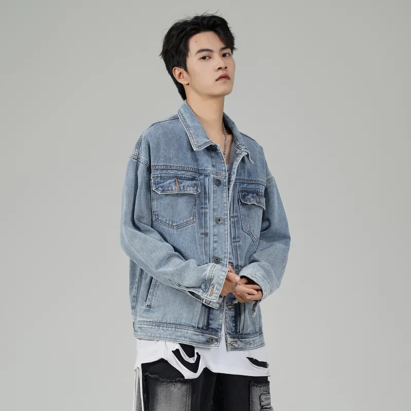 THINGYLAB Denim Jackets Unisex Blue-3