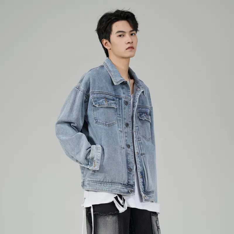 THINGYLAB Denim Jackets Unisex Blue-5