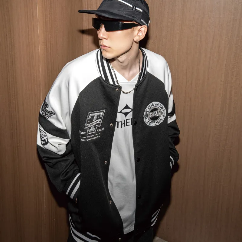 Teddy Bear Collection TEDDY College Series Baseball Jacket Coat Unisex-3