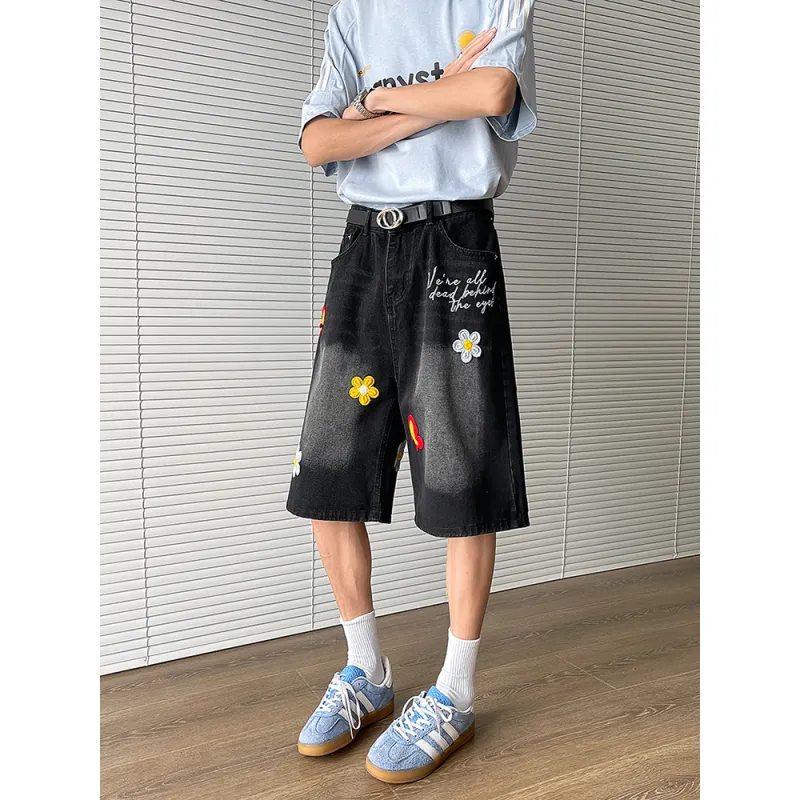 Teddy Bear Collection TBC DAISY Series Denim Shorts Unisex-3
